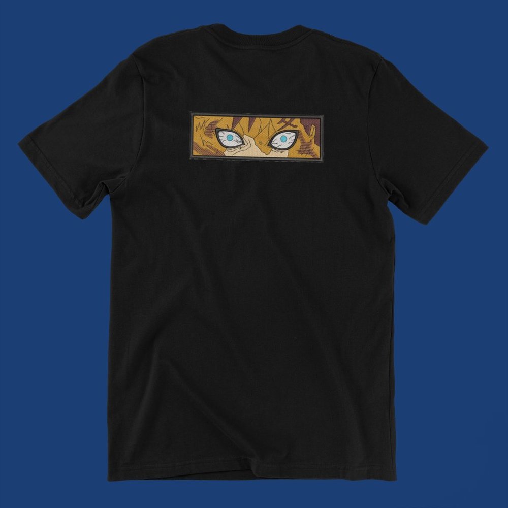 New- White&black Embroidered anime box T-shirt